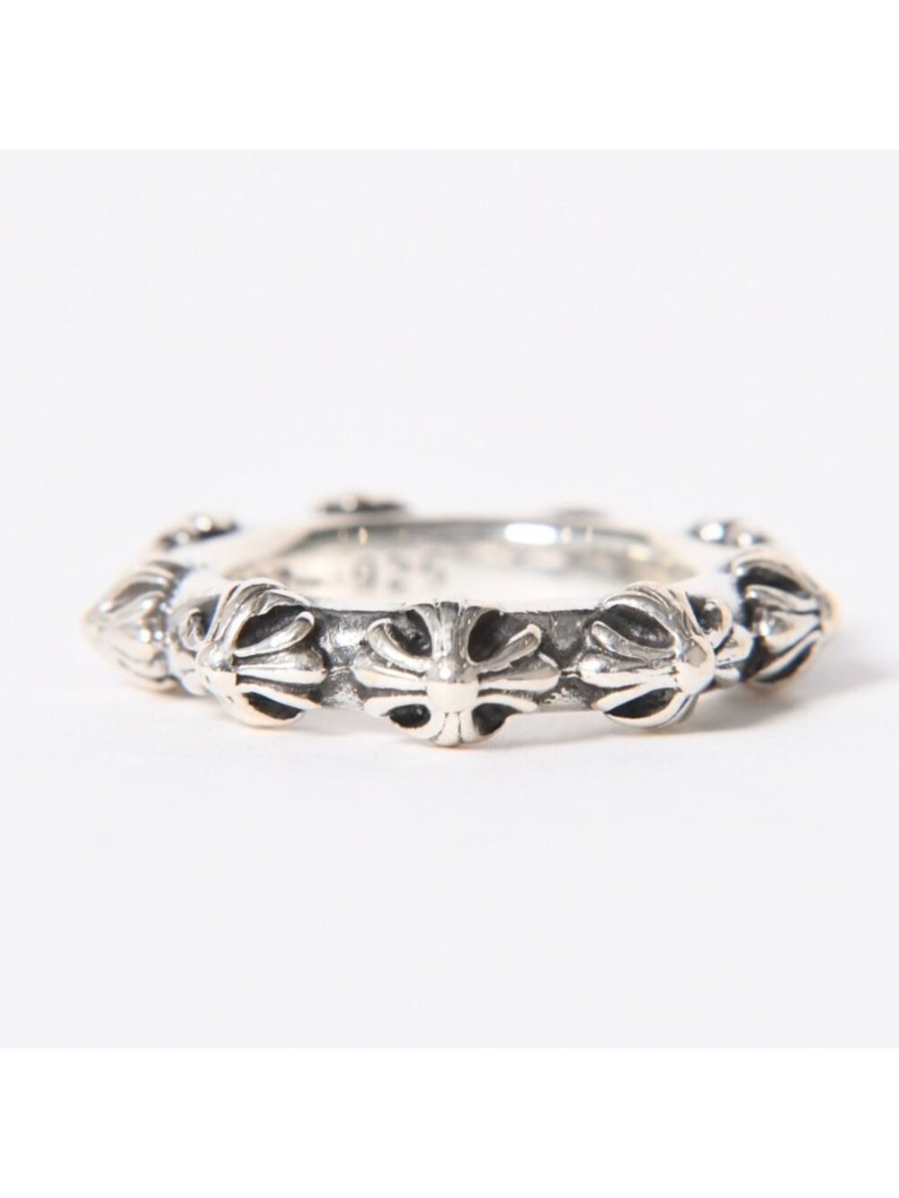 Chrome Hearts Cross Band Ring 925 Sterling Silver
